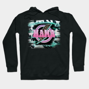 Mama Lightning strike cow print Hoodie